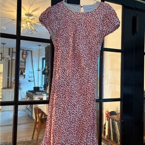 Reformation Red and White Mini dress floral